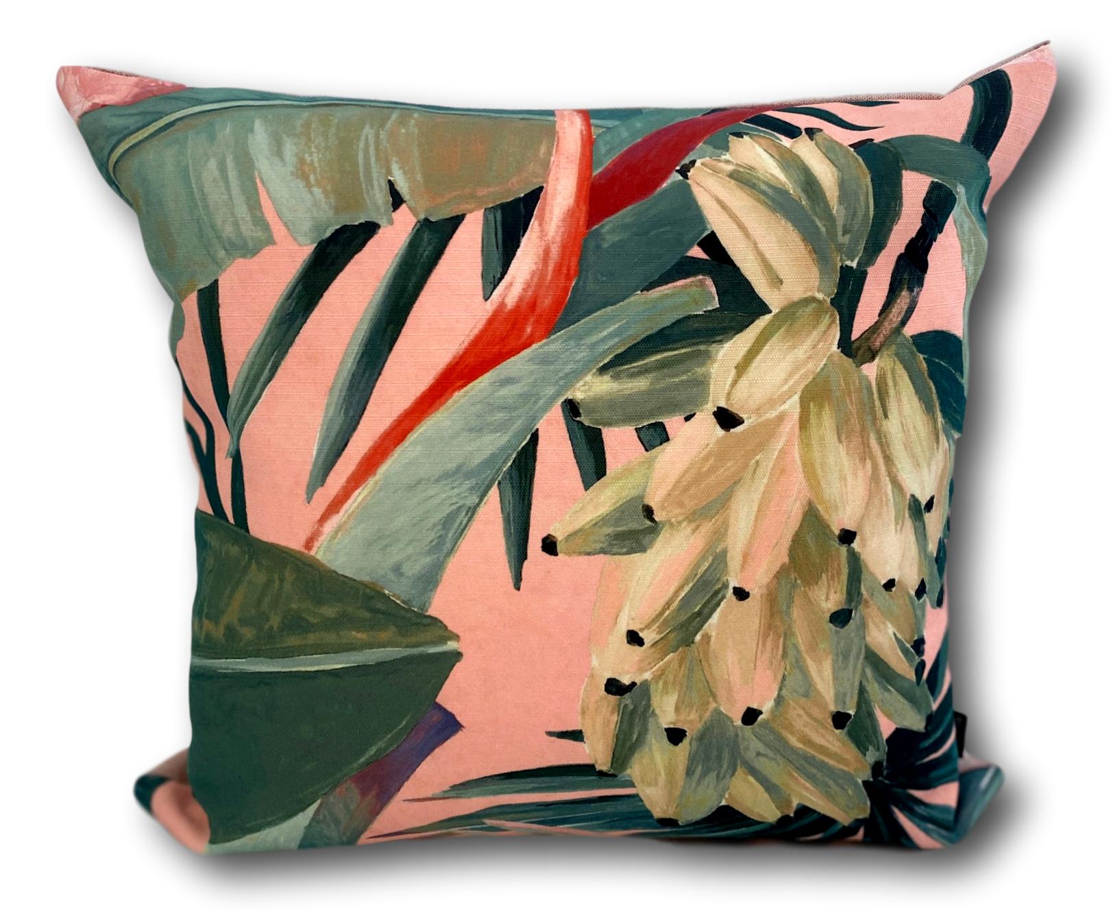 Tropicalia in Coral - Tropique Cushions