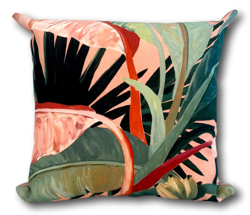 Tropicalia in Coral - Tropique Cushions