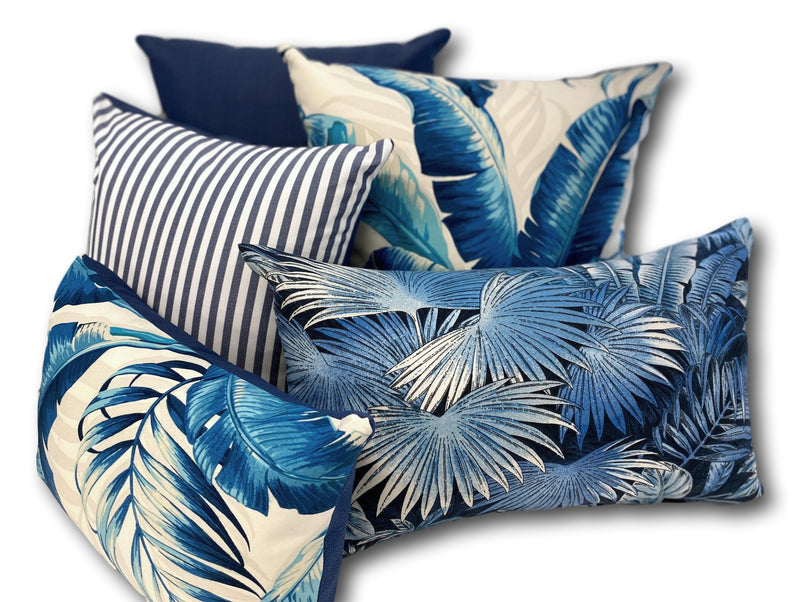 Palmiers in Marine - Tropique Cushions