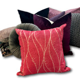 Palm Leaf in Peony - Tropique Cushions