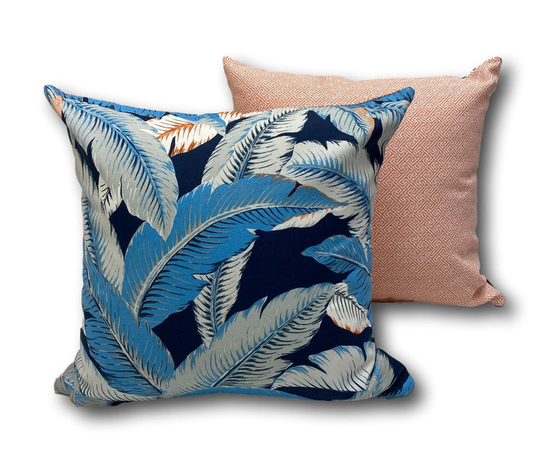 Aloha Palm Sky Blue in Beachside - Tropique Cushions
