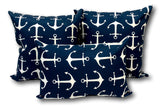 Anchor in Navy Set 2 - 1 Set Only - Tropique Cushions