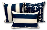 Anchor in Navy Set 2 - 1 Set Only - Tropique Cushions