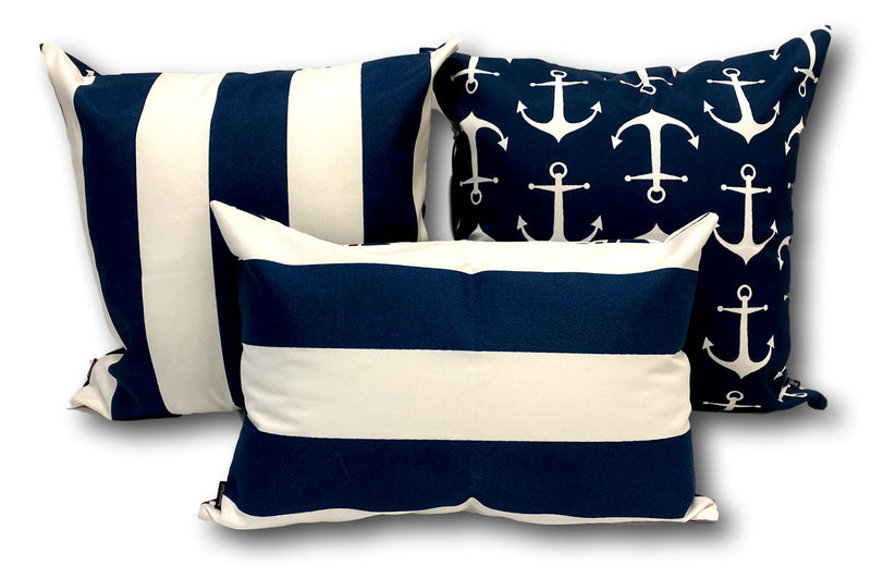 Anchor in Navy Set 2 - 1 Set Only - Tropique Cushions
