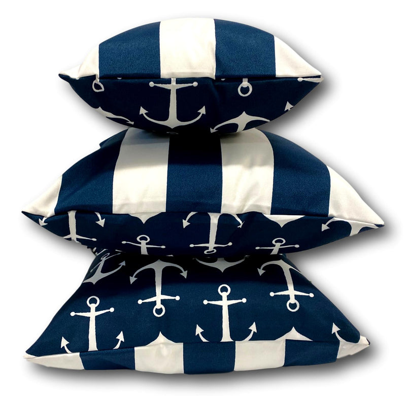 Anchor in Navy Set 2 - 1 Set Only - Tropique Cushions