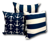 Anchor in Navy Set 3 - 1 set left! - Tropique Cushions