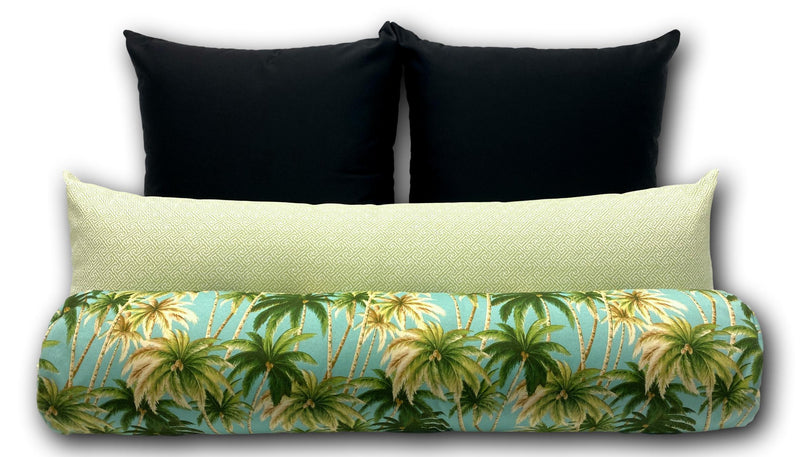 Daybed Bolster Coco Palm Aqua Tropique Cushions