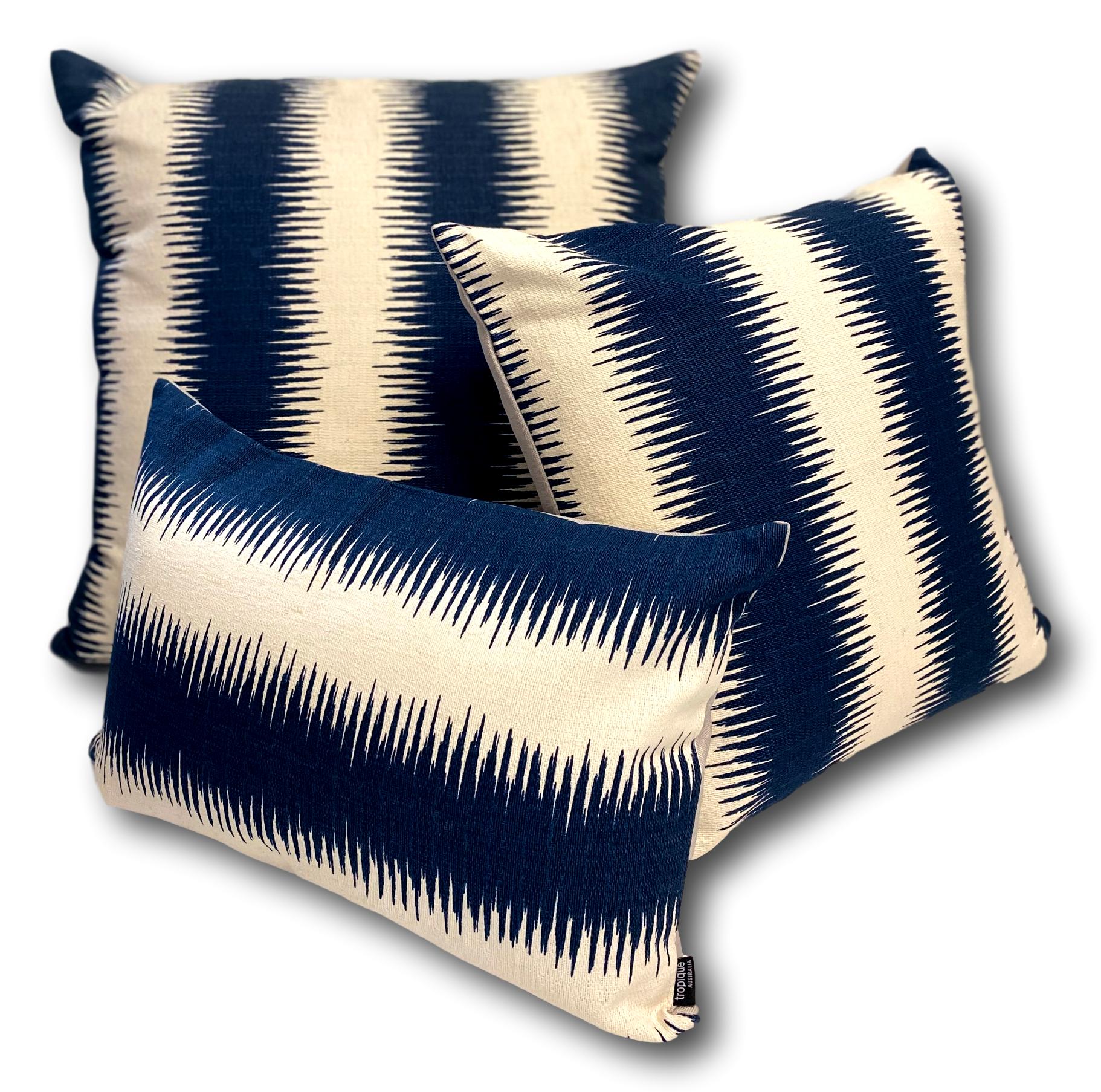 Feelgood Chill in Indigo Trio Set - Tropique Cushions