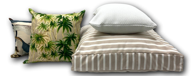 Sunbrella Shore Linen Small Luxurious Floor Cushions