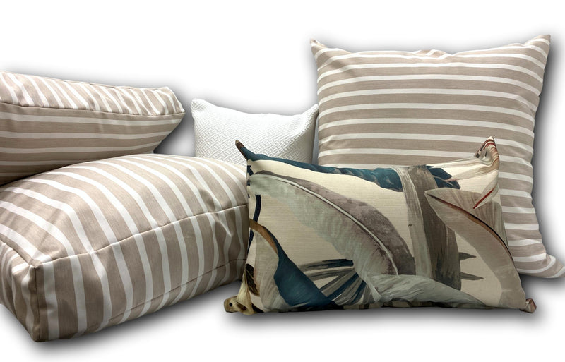 Sunbrella Shore Linen Small Luxurious Floor Cushions