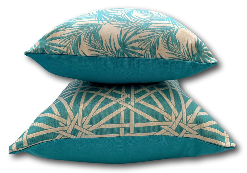 Daintree in Aquamarine  60cm - Tropique Cushions
