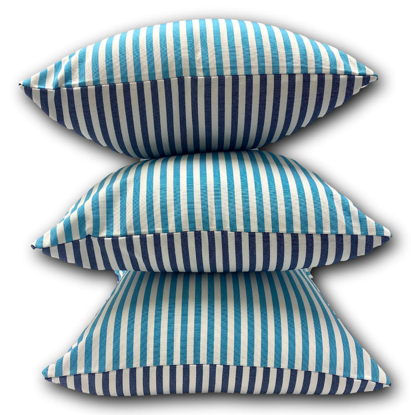 Cove in Aqua/Marine Stripe