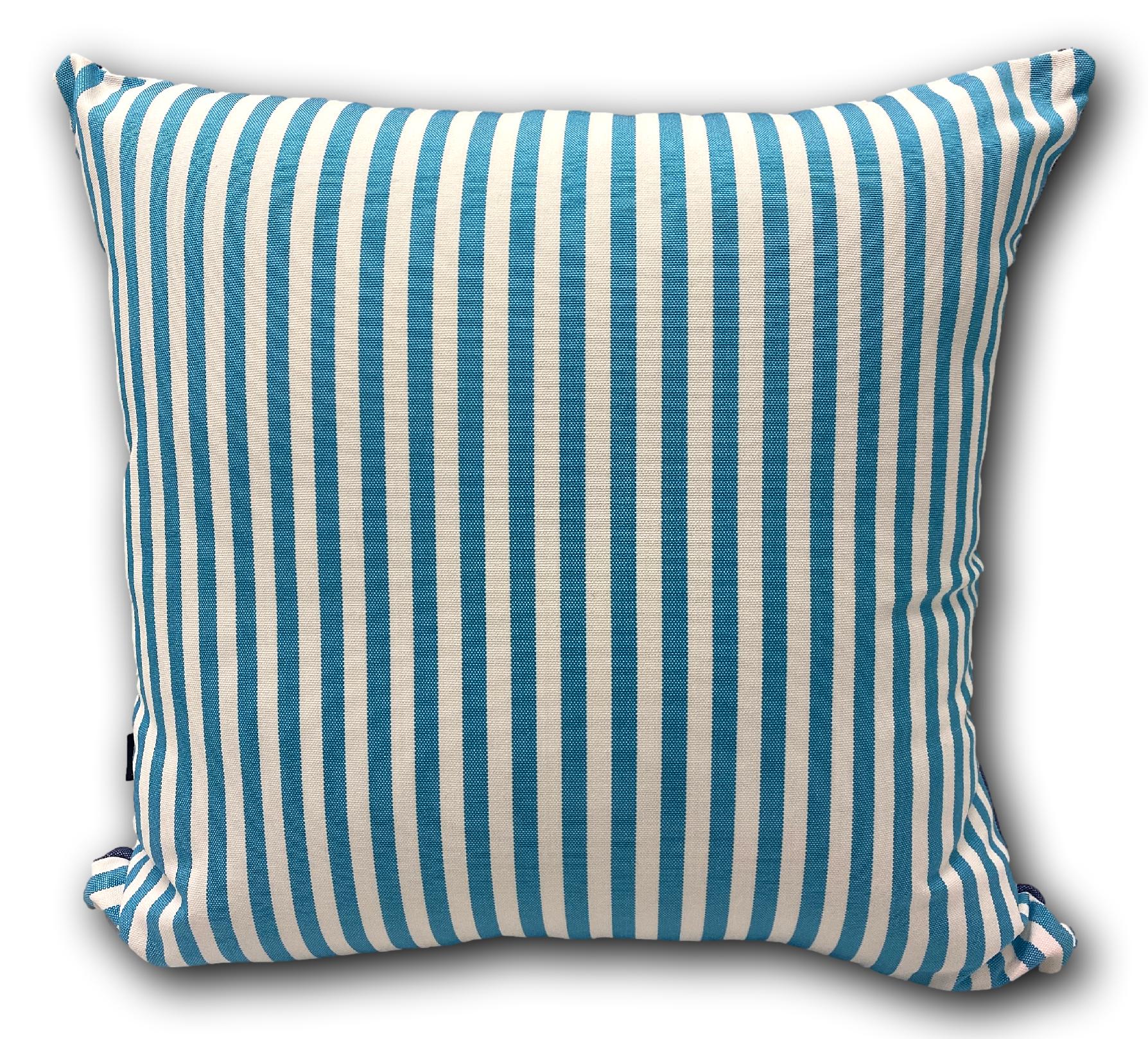 Cove in Aqua/Marine Stripe