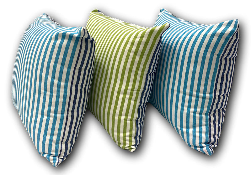 Cove in Aqua/Marine Stripe
