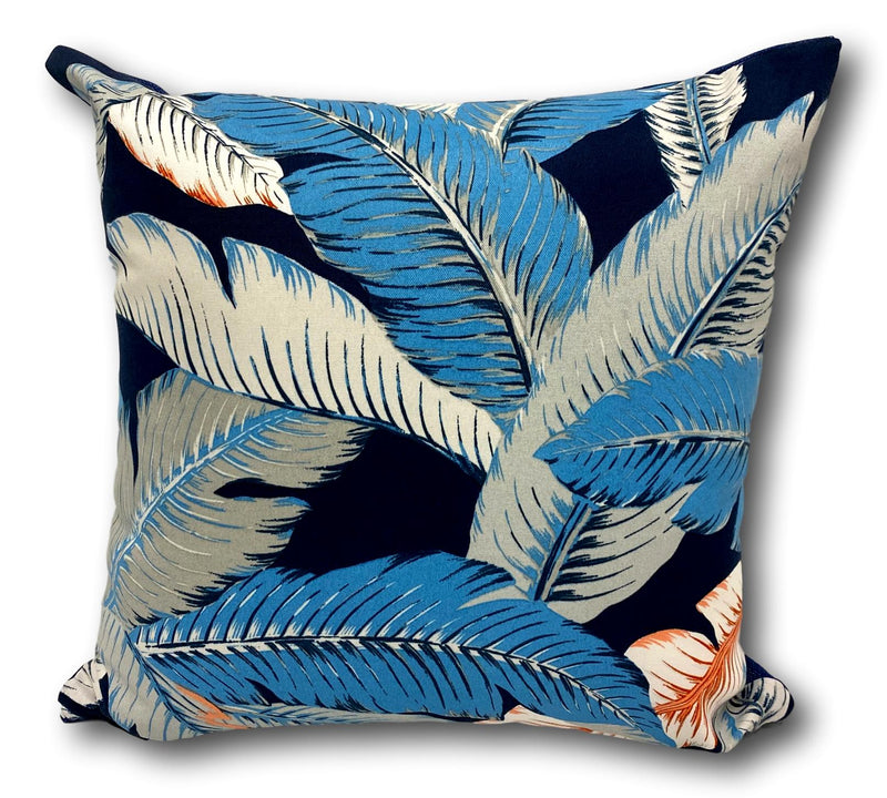 Aloha Palm in Sky Blue - Tropique Cushions