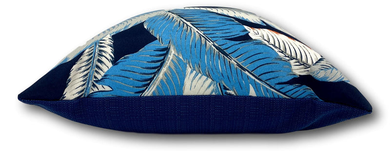 Aloha Palm in Sky Blue - Tropique Cushions