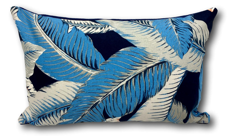Aloha Palm in Sky Blue - Tropique Cushions
