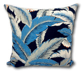 Aloha Palm in Sky Blue - Tropique Cushions