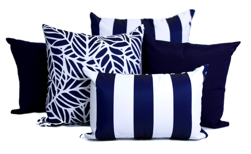 Tulum Poolside in Marine - Tropique Cushions