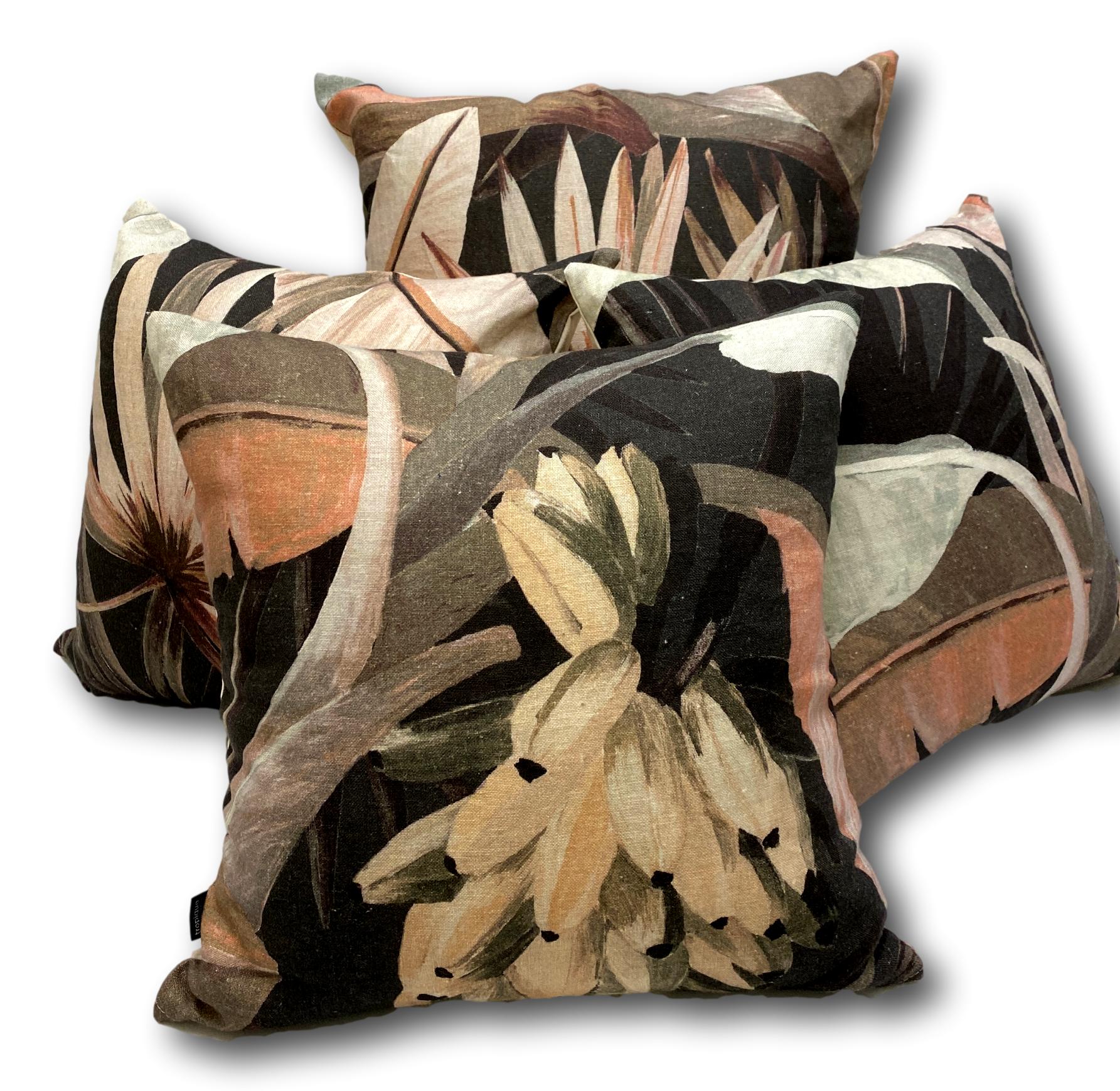La Palma Sepia Boutique LINEN Collection - Tropique Cushions