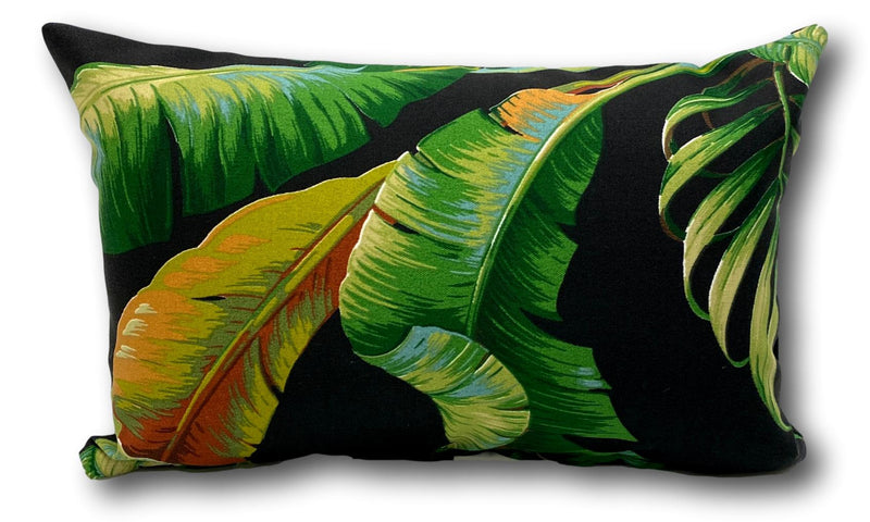 Palmiers Stripe in Night Lumbar - Tropique Cushions