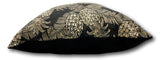 Pineapples in Noir Euro Lumbar - Tropique Cushions