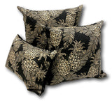 Pineapples in Noir Euro Lumbar - Tropique Cushions