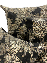 Pineapples in Noir Euro Lumbar - Tropique Cushions