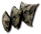 Pineapples in Noir Euro Lumbar - Tropique Cushions