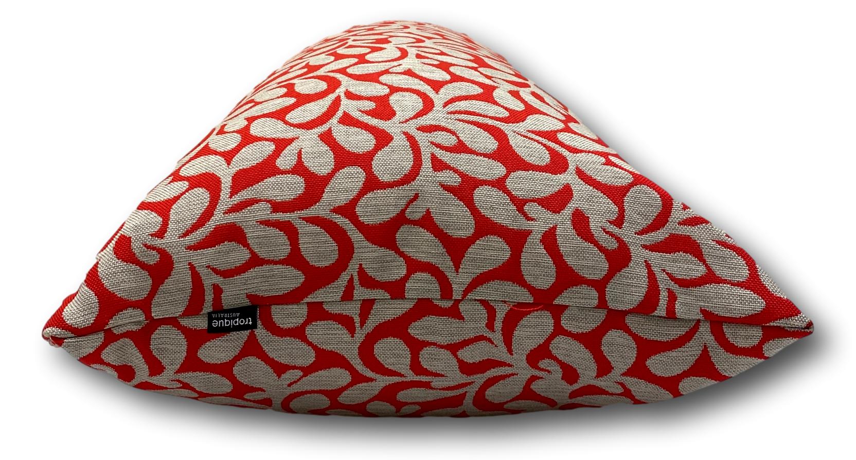 Hibiscus Red Sunlounger Cushion - Tropique Cushions