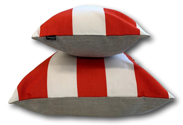 Sunbrella Coral Stripe - Tropique Cushions
