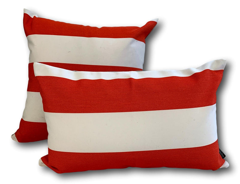 Sunbrella Coral Stripe - Tropique Cushions