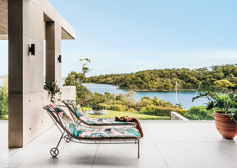 Mokum Tropicalia Coral Bench Seat Cushion