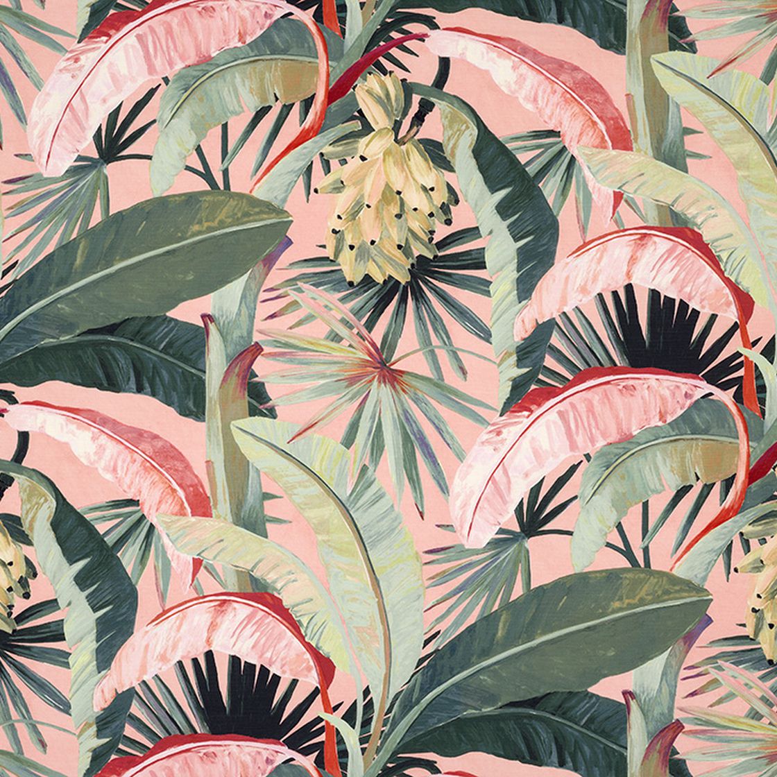 Mokum Tropicalia Coral Bench Seat Cushion