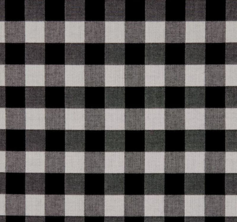 Sunbrella Onyx Black White Check Floor Cushion