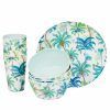 Melamine Plate Set Of Four in Vintage Palm White
