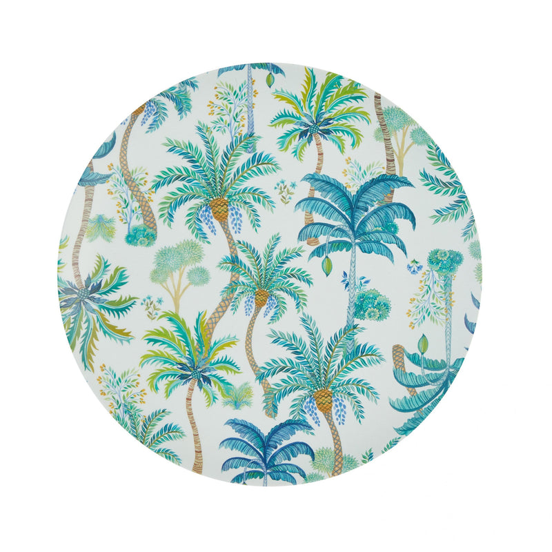 Melamine Plate Set Of Four in Vintage Palm White
