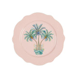 Cake Plates Set of 4 in Vintage Palm Pink