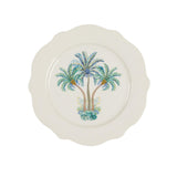 Cake Plates Set of 4 in Vintage Palm White