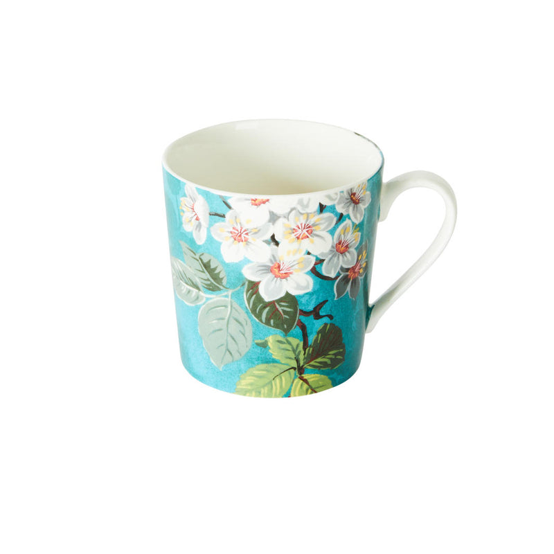 Ceramic Mugs in Plum Blossom Green - Set of 2