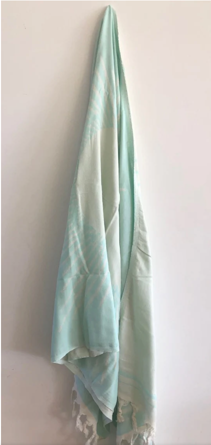 Salty Shadows Turkish Towel Sun Pattern - Mint