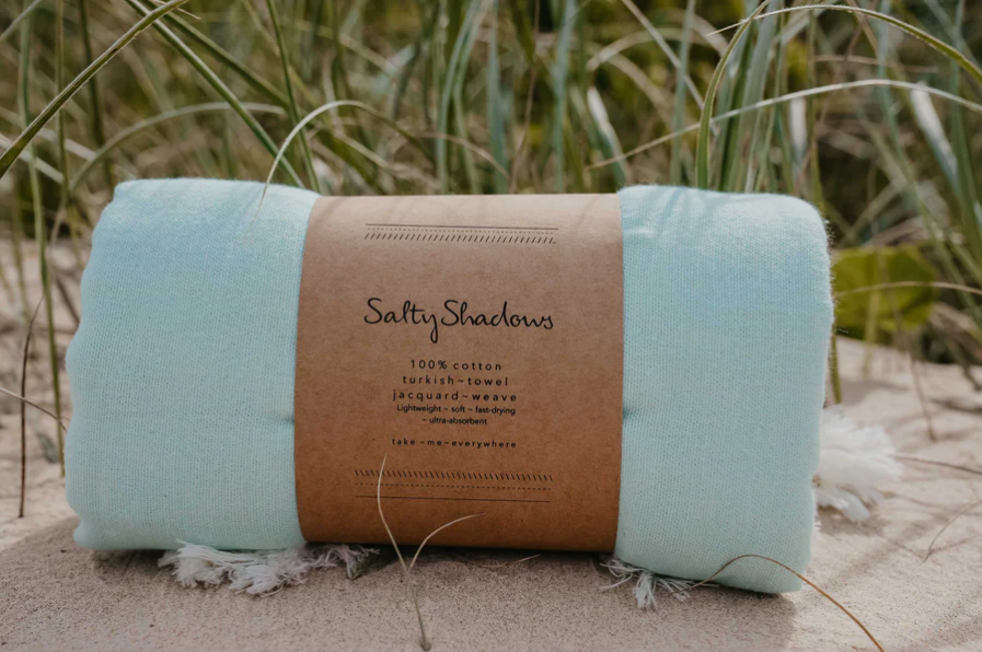 Salty Shadows Turkish Towel Sun Pattern - Mint
