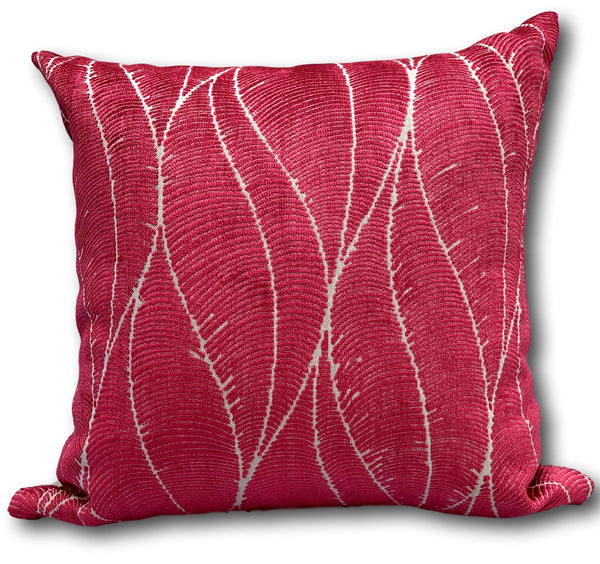 Palm Leaf in Peony - Tropique Cushions