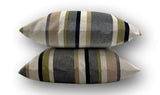 South Beach Stripe Outdoor Velvet Gilver - Made to Order