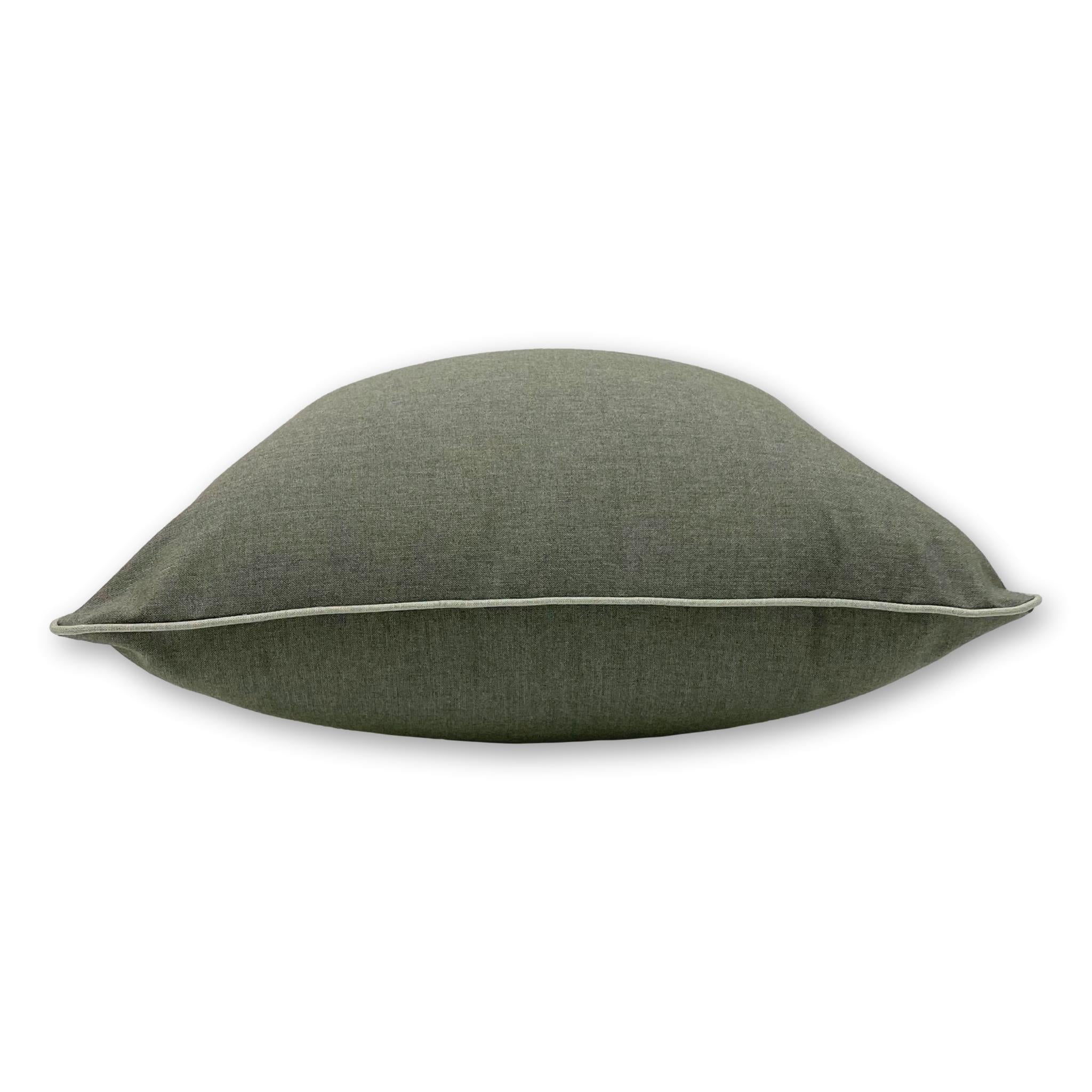 Sunbrella Cast in Sage with Piping
