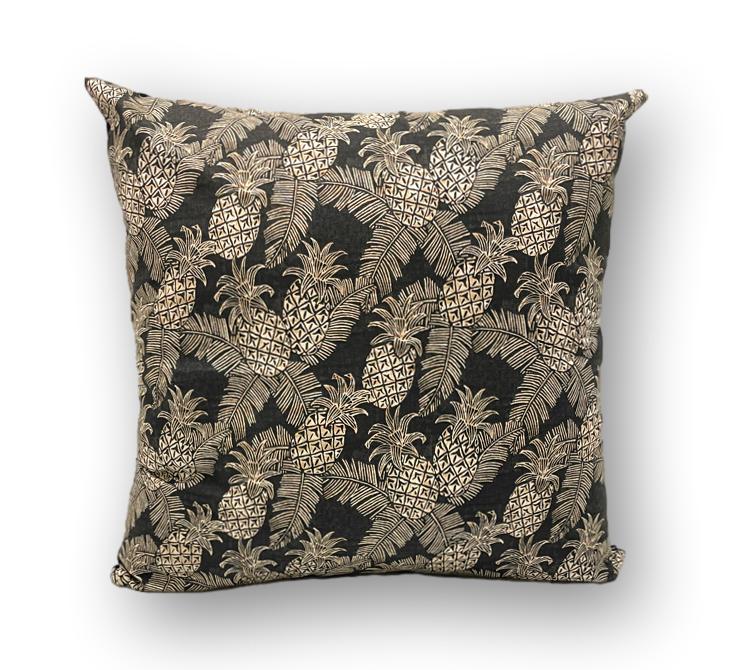 Pineapples in Noir Giant Cushion