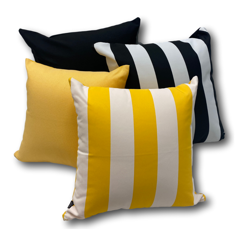 Cabana Luxe in Night Black - Tropique Cushions