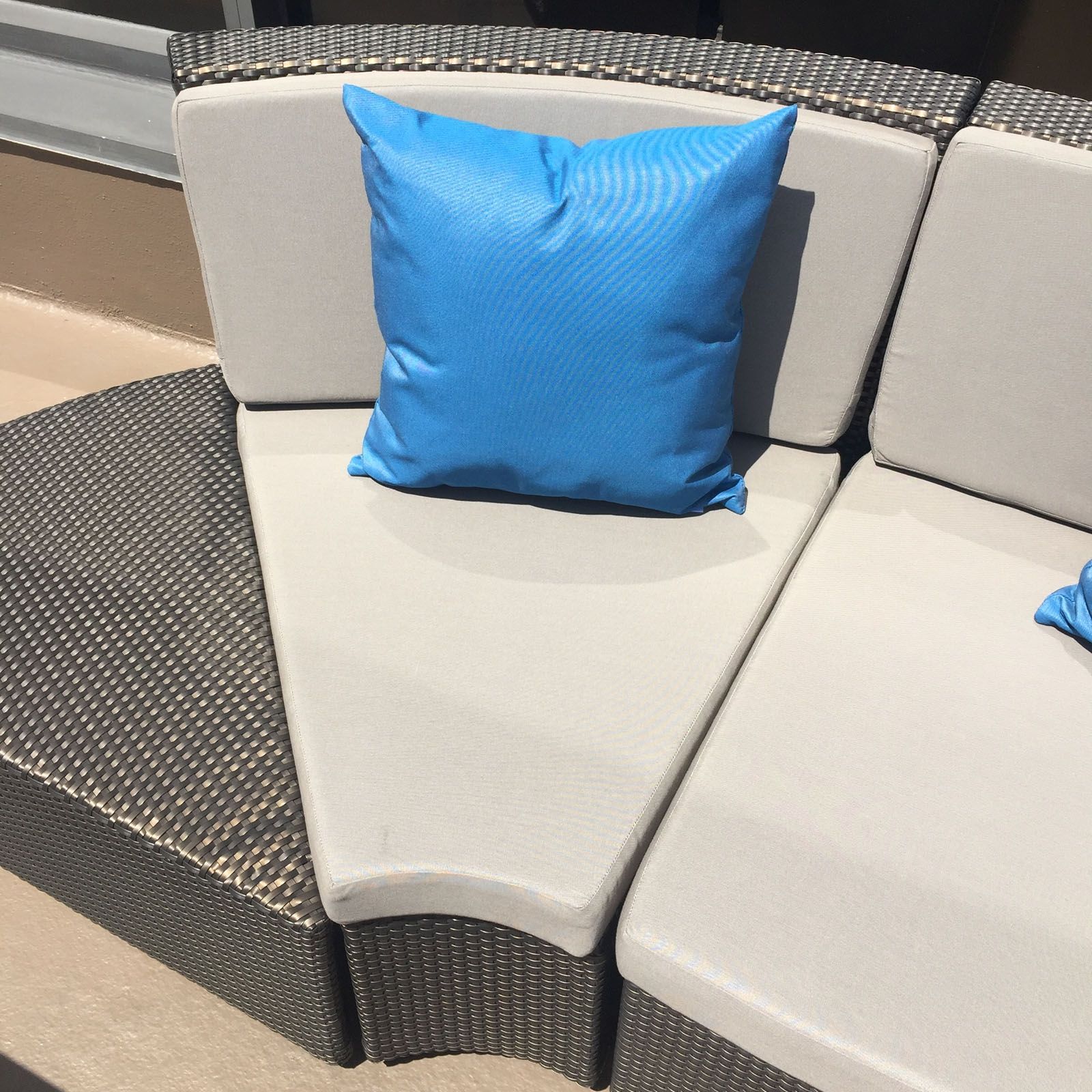 Sunbrella Canvas Taupe Bench Seat Cushion