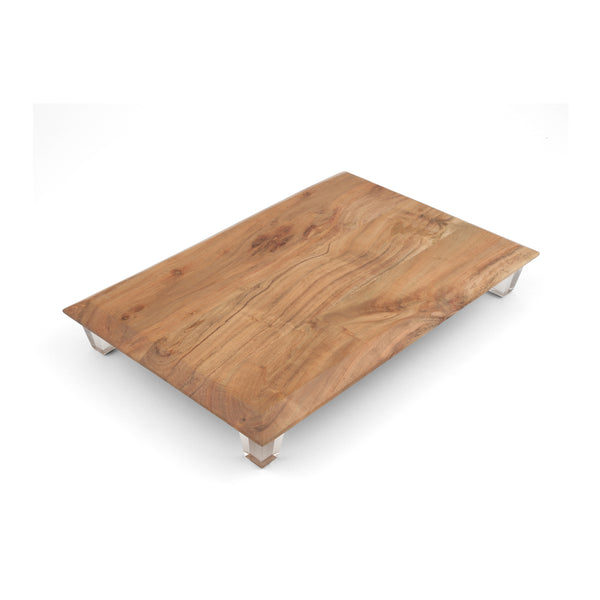 Footed Wood Rectangle Board - Tropique Cushions