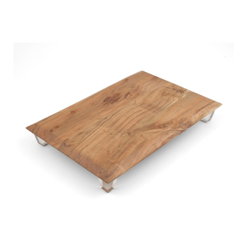 Footed Wood Rectangle Board - Tropique Cushions